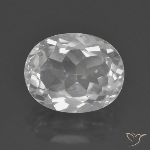 3.28ct 天然 ホワイト トパーズ, 楕円形, VS