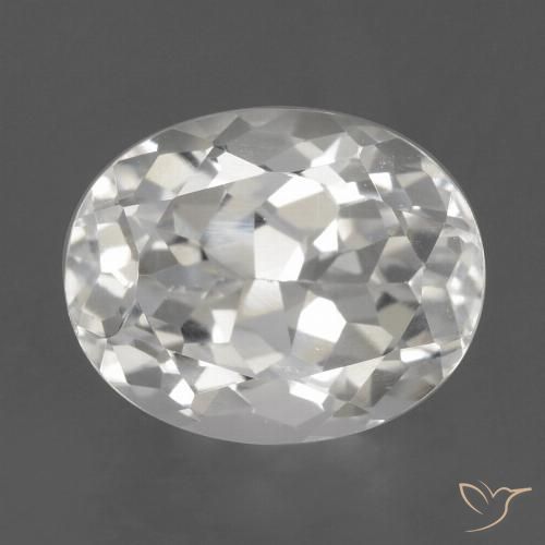 3.67ct 天然 ホワイト トパーズ, 楕円形, VVS-VS