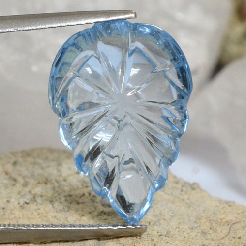 12.38ct 天然 スイスブルー トパーズ, ファンシー, 透明