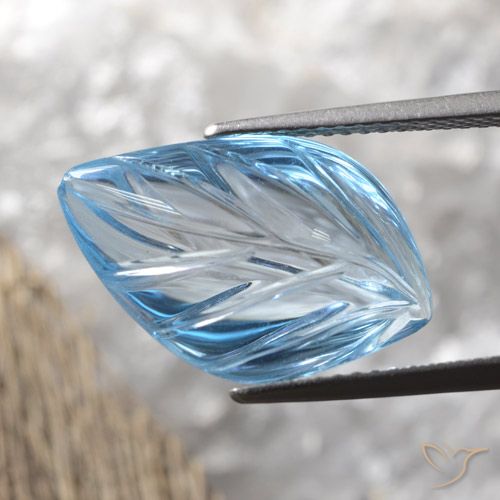 9.21ct 天然 スカイブルー トパーズ, ファンシー, 透明