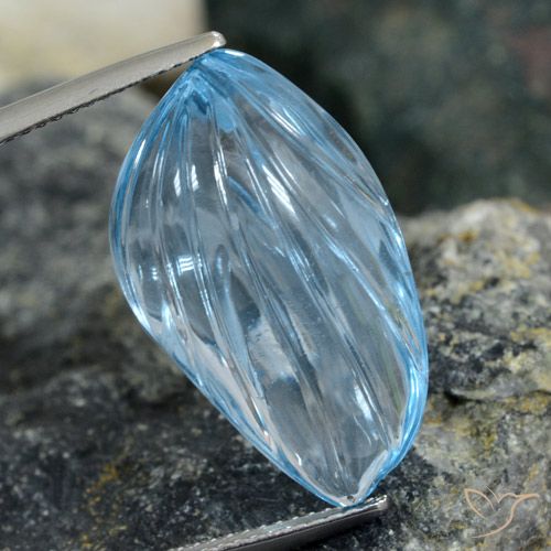19.21ct 天然 スカイブルー トパーズ, ファンシー, 透明