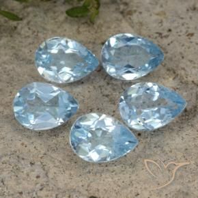 Shop natural 3.87ct スカイブルー トパーズ gems, 洋梨の形, from ブラジル at GemSelect. In stock, global shipping!