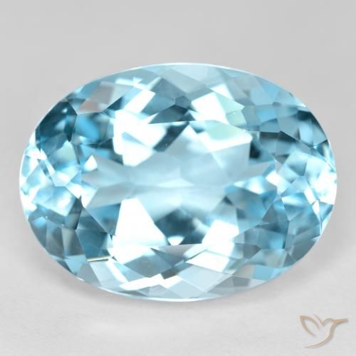 22.89ct 天然 スイスブルー トパーズ, 楕円形, VVS