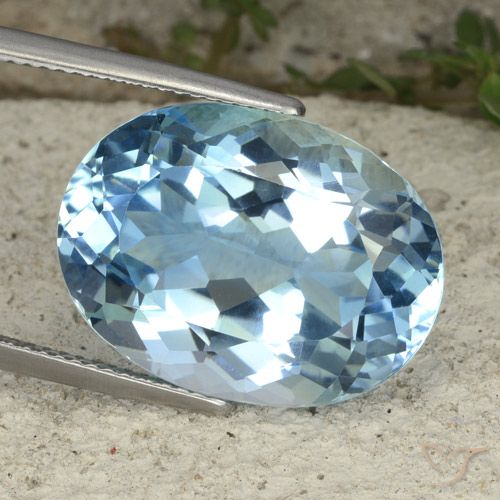 23.22ct 天然 スカイブルー トパーズ, 楕円形, VVS