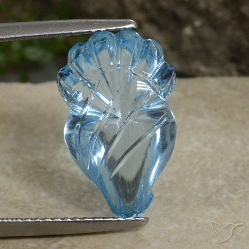 9.14ct 天然 スカイブルー トパーズ, ファンシー, 透明