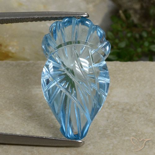 17.50ct 天然 スカイブルー トパーズ, ファンシー, 透明