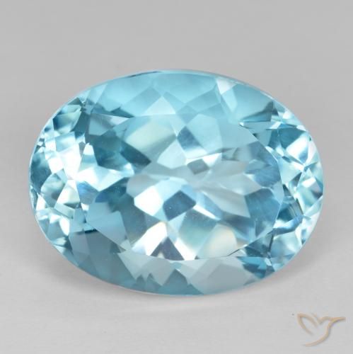 23.33ct 天然 スイスブルー トパーズ, 楕円形, VVS