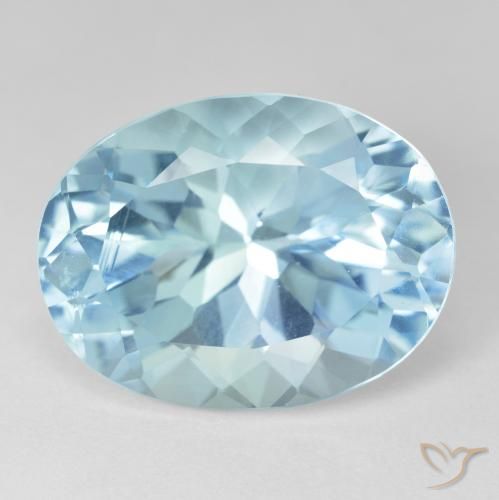 24.57ct 天然 スカイブルー トパーズ, 楕円形, VVS-VS