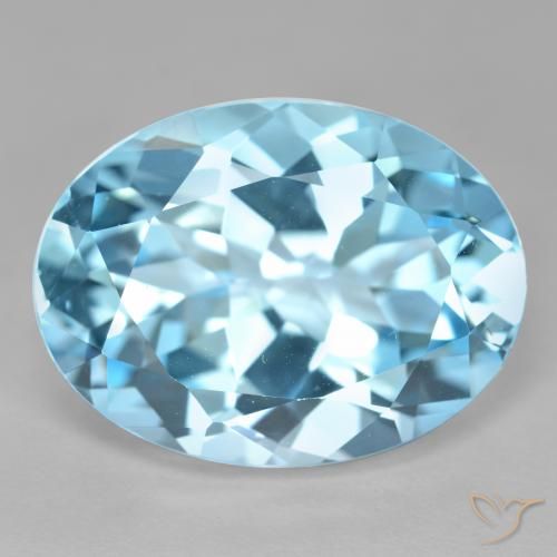 21.24ct 天然 スカイブルー トパーズ, 楕円形, VVS