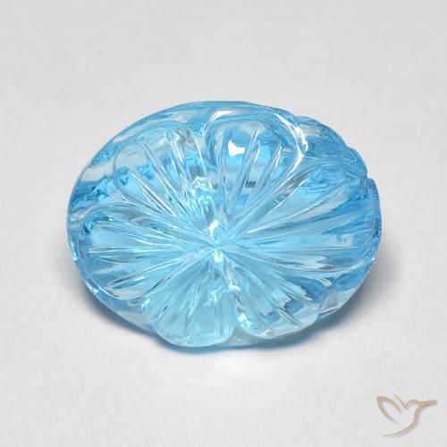 8.37ct 天然 スイスブルー トパーズ, 楕円形, 透明