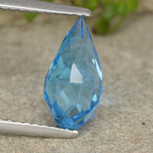 2.66ct 天然 スイスブルー トパーズ, ブリオレット, VS