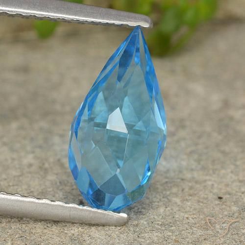 2.70ct 天然 スイスブルー トパーズ, ブリオレット, VVS-VS