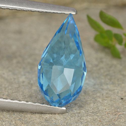 2.58ct 天然 スイスブルー トパーズ, ブリオレット, VVS-VS