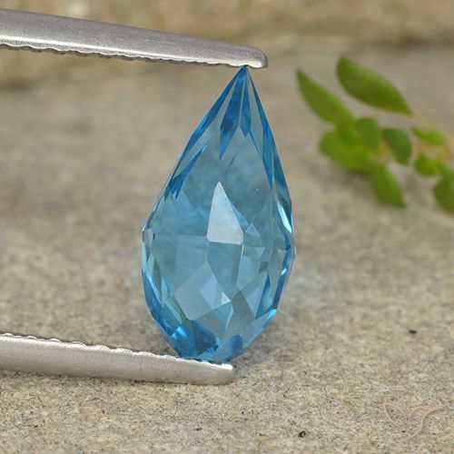 2.58ct 天然 スイスブルー トパーズ, ブリオレット, VVS-VS