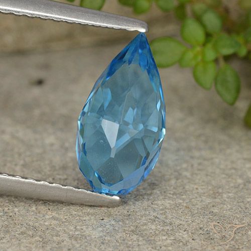 2.68ct 天然 スイスブルー トパーズ, ブリオレット, VVS-VS