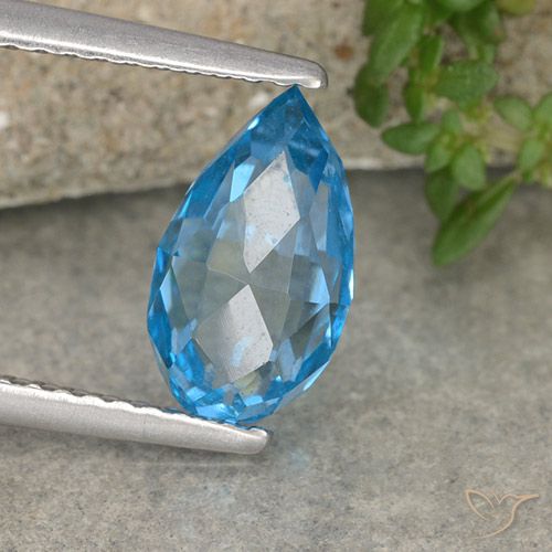 3.59ct 天然 スイスブルー トパーズ, ブリオレット, VVS-VS