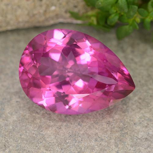 6.64ct 天然 ホットピンク トパーズ, 洋梨の形, VVS-VS