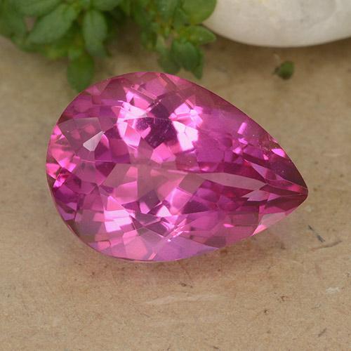 6.73ct 天然 ミディアムダークピンク トパーズ, 洋梨の形, VVS-VS