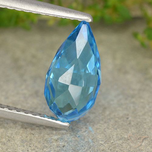 2.72ct 天然 スイスブルー トパーズ, ブリオレット, VS