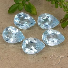 Shop natural 3.97ct スカイブルー トパーズ gems, 洋梨の形, from ブラジル at GemSelect. In stock, global shipping!