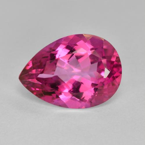 6.76ct 天然 ホットピンク トパーズ, 洋梨の形, VVS-VS