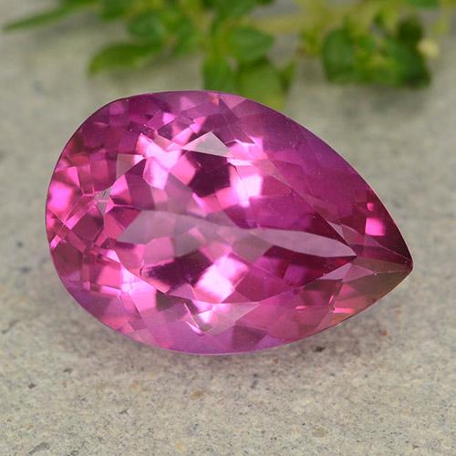 6.57ct 天然 濃いマゼンタ トパーズ, 洋梨の形, VVS-VS