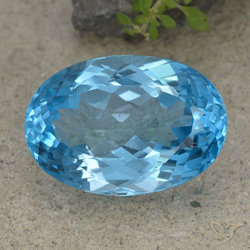46.48ct 天然 スイスブルー トパーズ, 楕円形, VVS-VS