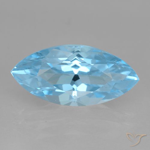 4.17ct 天然 スイスブルー トパーズ, マーキーズ, VS