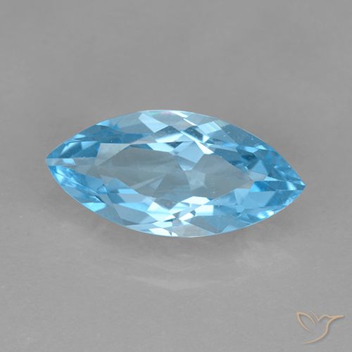 3.51ct 天然 スカイブルー トパーズ, マーキーズ, VVS-VS