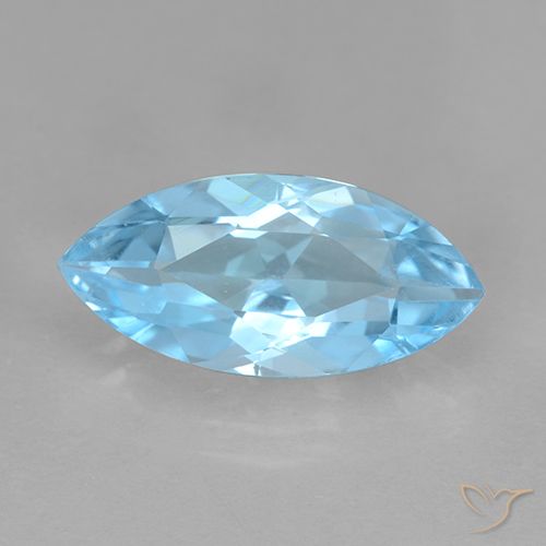 3.75ct 天然 スカイブルー トパーズ, マーキーズ, VVS-VS