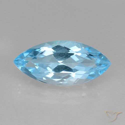 3.47ct 天然 スイスブルー トパーズ, マーキーズ, VVS