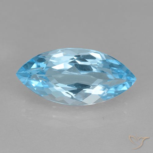 3.82ct 天然 スカイブルー トパーズ, マーキーズ, VVS-VS