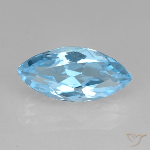 4.01ct 天然 スカイブルー トパーズ, マーキーズ, VVS-VS