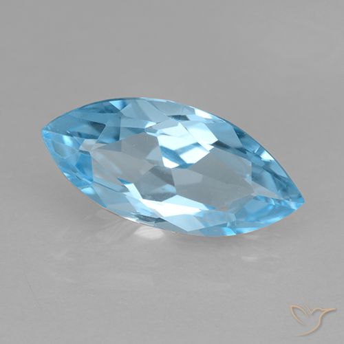 3.69ct 天然 スカイブルー トパーズ, マーキーズ, VVS-VS