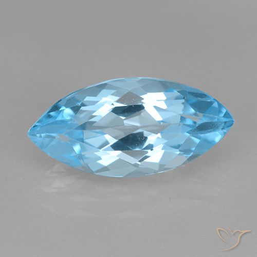 4.07ct 天然 スカイブルー トパーズ, マーキーズ, VVS-VS