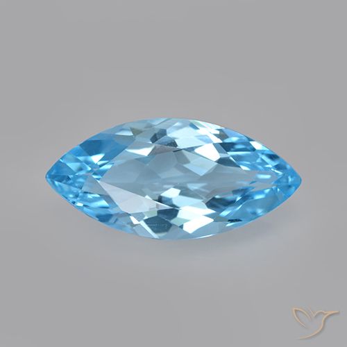 3.19ct 天然 スイスブルー トパーズ, マーキーズ, VVS-VS
