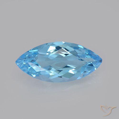 3.67ct 天然 スイスブルー トパーズ, マーキーズ, VVS