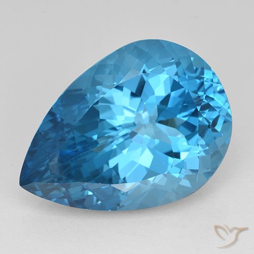 23.70ct 天然 スイスブルー トパーズ, 洋梨の形, VVS