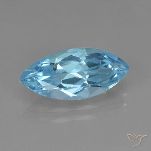 3.46ct 天然 スカイブルー トパーズ, マーキーズ, VVS-VS