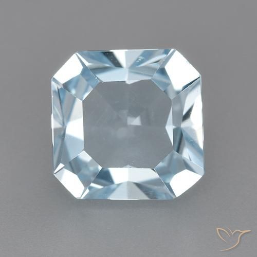 2.67ct 天然 スカイブルー トパーズ, エメラルドカット, VVS