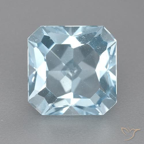 3.29ct 天然 スカイブルー トパーズ, エメラルドカット, VVS-VS