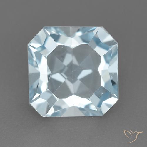 2.87ct 天然 スカイブルー トパーズ, エメラルドカット, VVS