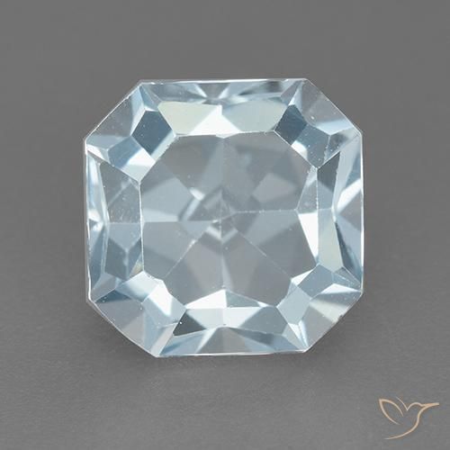 3.14ct 天然 スカイブルー トパーズ, エメラルドカット, VVS