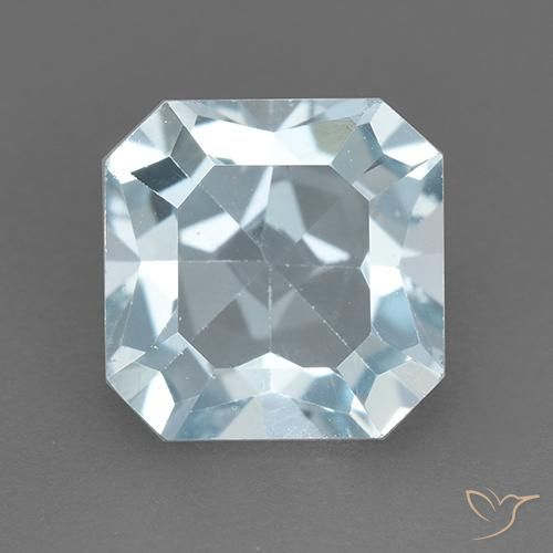 2.91ct 天然 スカイブルー トパーズ, エメラルドカット, VVS-VS