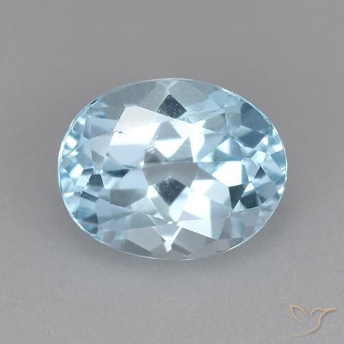 3.44ct 天然 スカイブルー トパーズ, 楕円形, VVS-VS