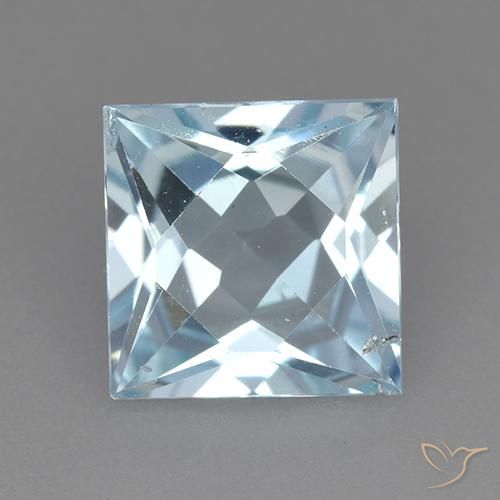 2.76ct 天然 スカイブルー トパーズ, 四角形, VVS-VS