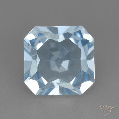 2.73ct 天然 スカイブルー トパーズ, エメラルドカット, VVS