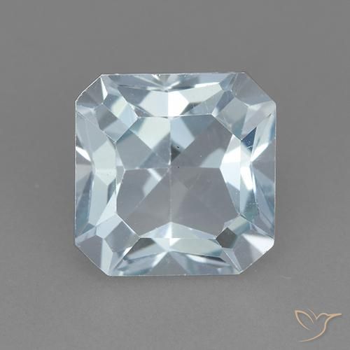 3.10ct 天然 スカイブルー トパーズ, エメラルドカット, VVS