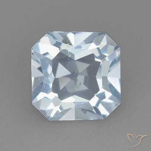 2.86ct 天然 スカイブルー トパーズ, エメラルドカット, VVS-VS