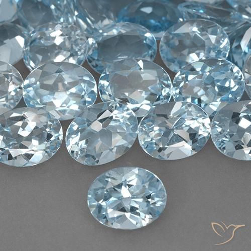 2.31ct 天然 スカイブルー トパーズ, 楕円形, VVS-VS
